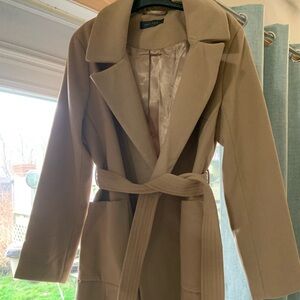 Pea coat in beige size large